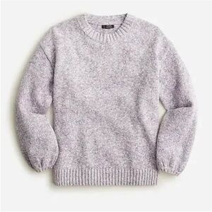 NWOT! J CREW Puff Sleeve Crew Neck Sweater! Lilac Ivory- Size S!